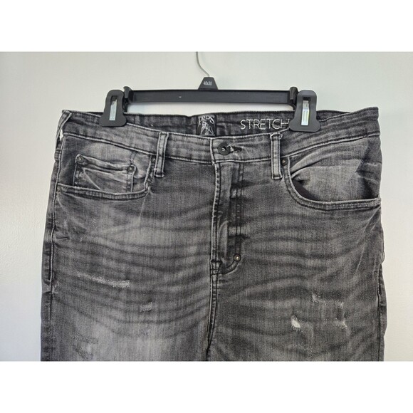 Prps Jeans Mens 33x31 Warlock Black Perigee Distressed Stretch Skinny Grungy - Picture 2 of 11